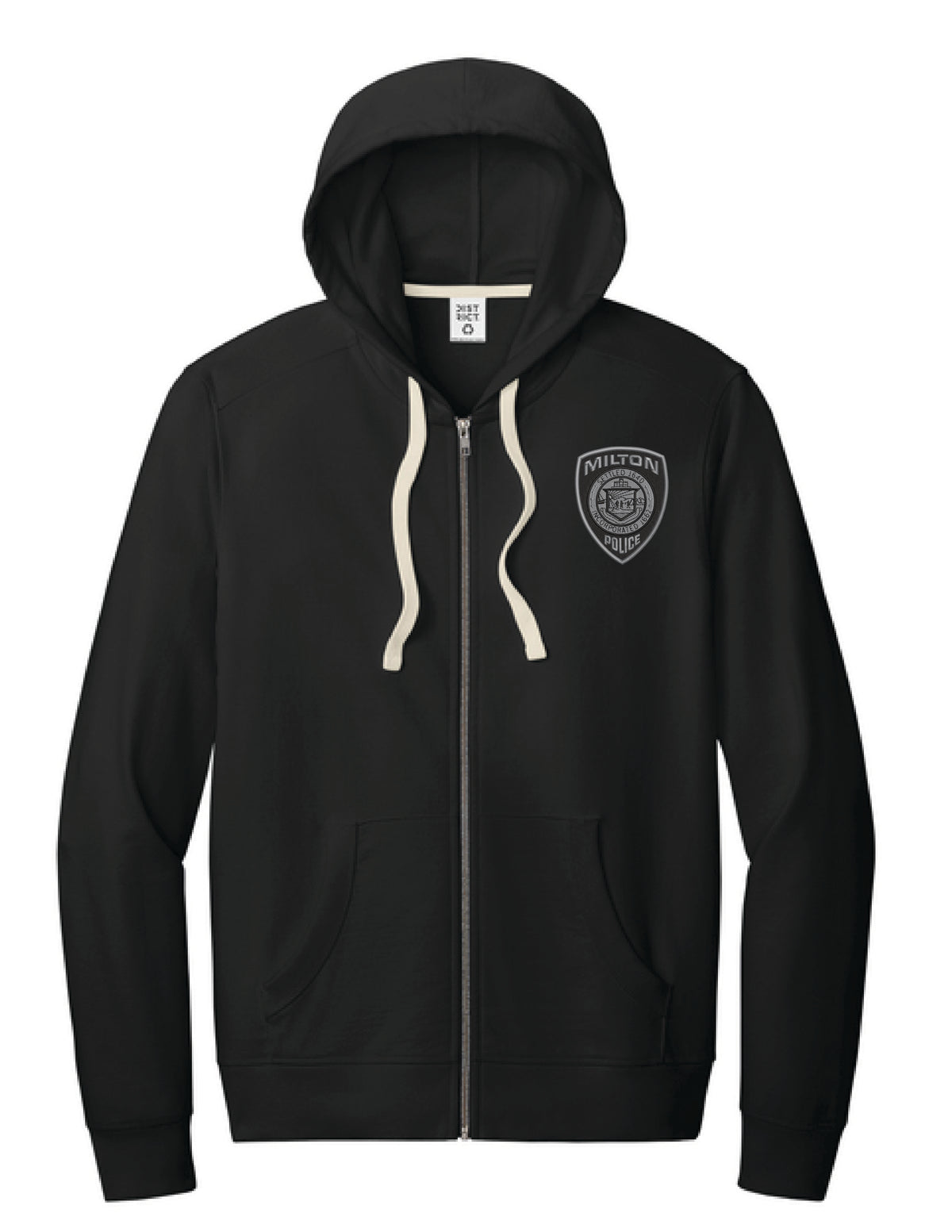 Milton Police: Unisex District Full Zip Hooded Sweatshirt