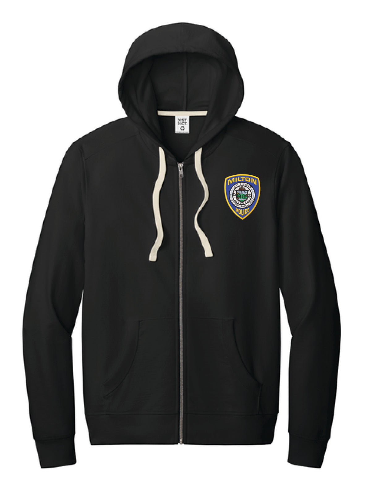 Milton Police: Unisex District Full Zip Hooded Sweatshirt