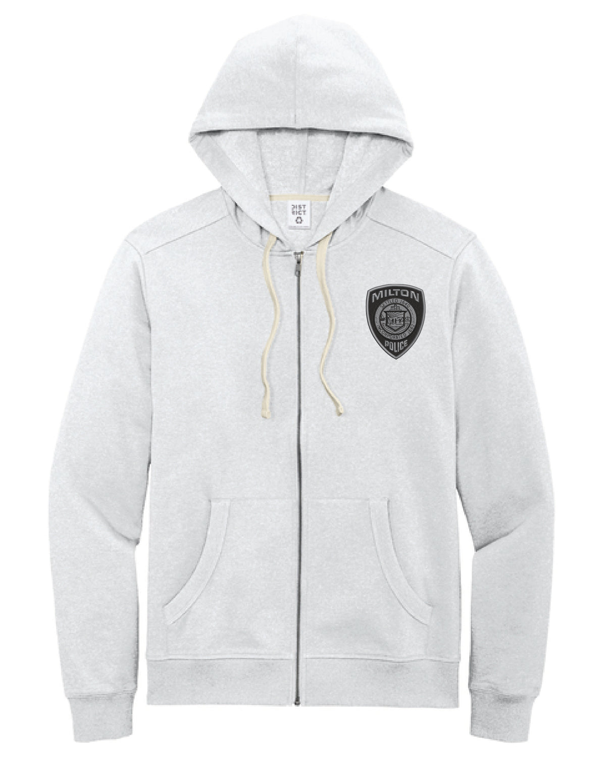 Milton Police: Unisex District Full Zip Hooded Sweatshirt