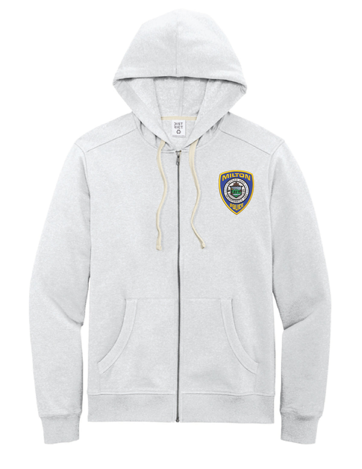 Milton Police: Unisex District Full Zip Hooded Sweatshirt