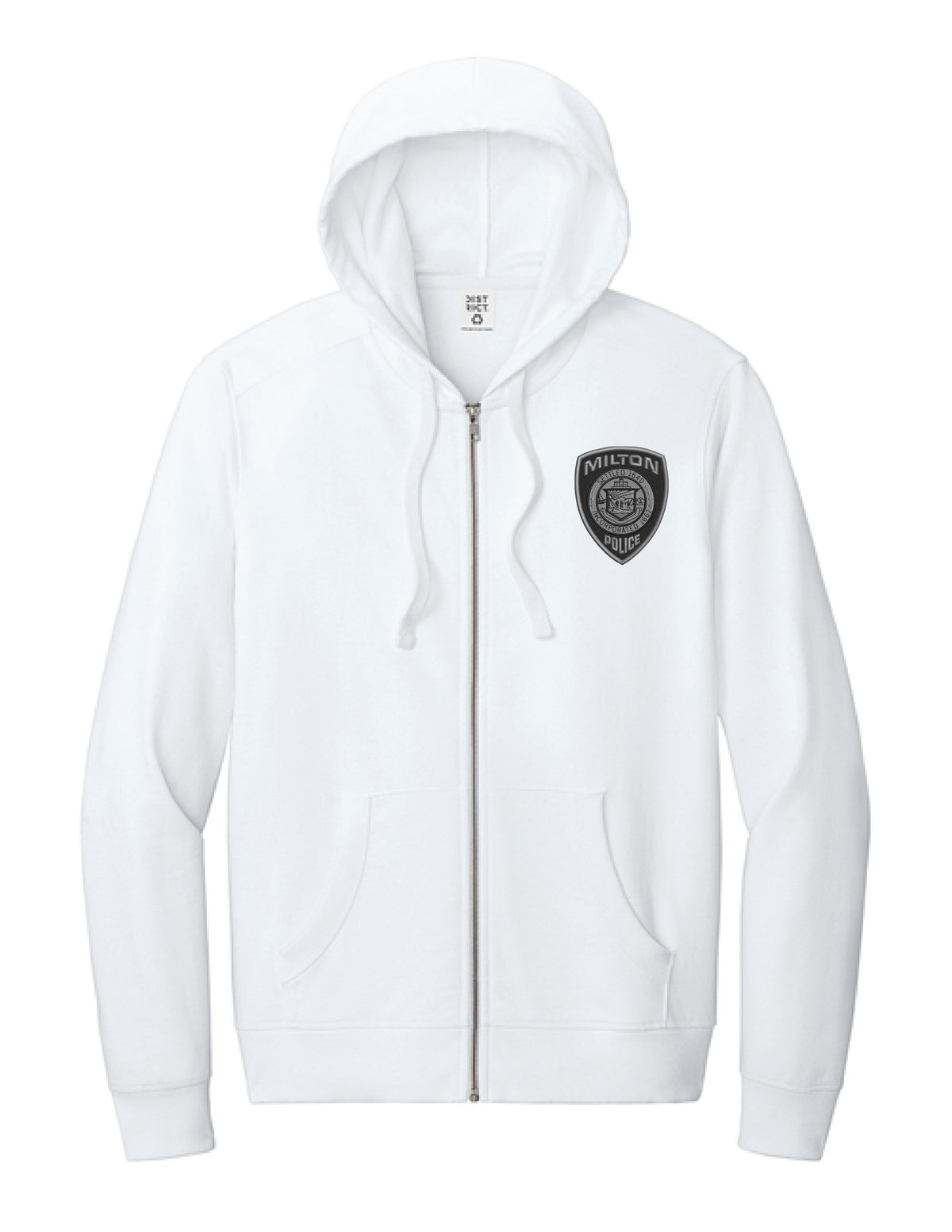 Milton Police: Unisex District Full Zip Hooded Sweatshirt