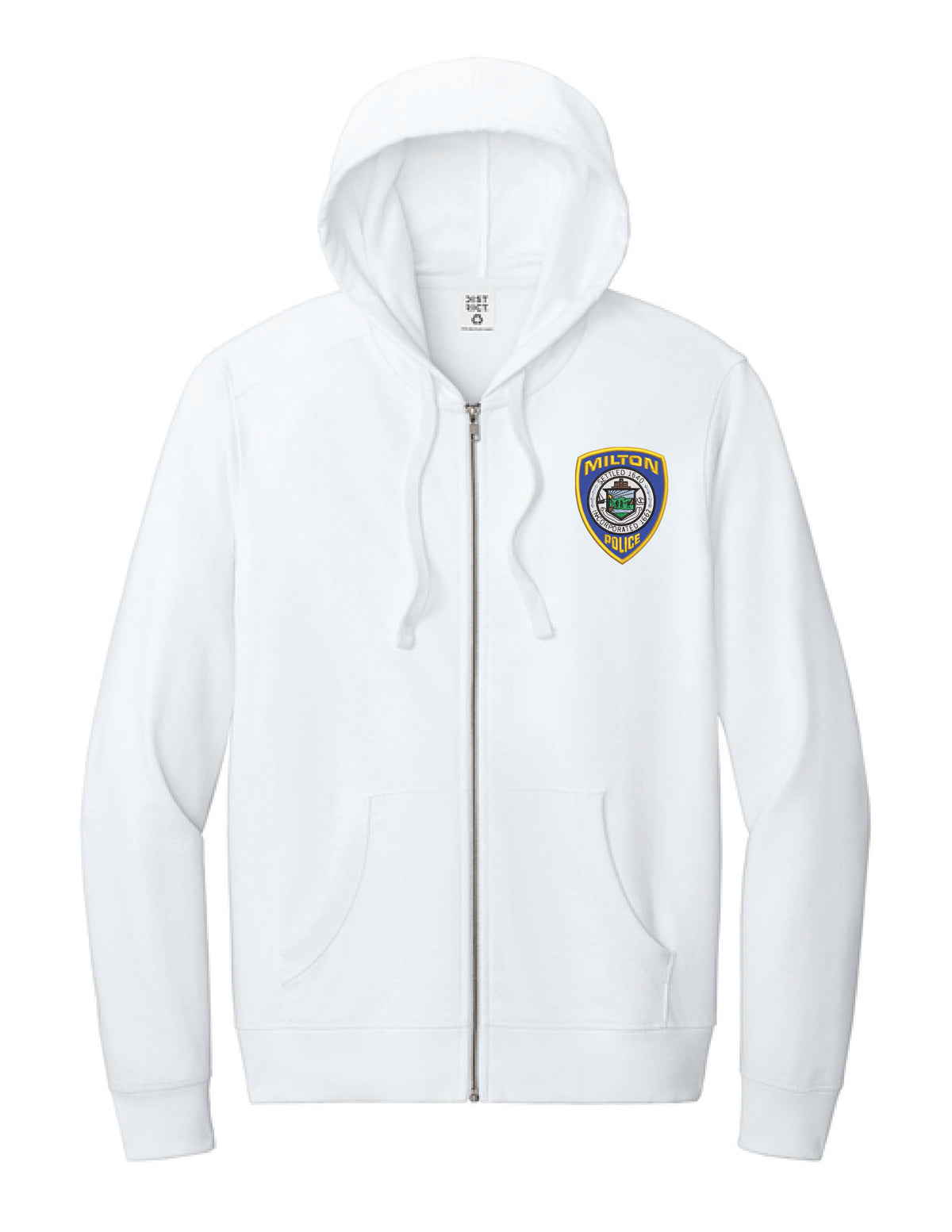Milton Police: Unisex District Full Zip Hooded Sweatshirt