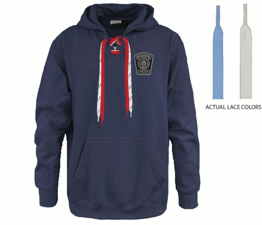 Holbrook Police: Pennant Faceoff Hockey-Style Hooded Sweatshirt
