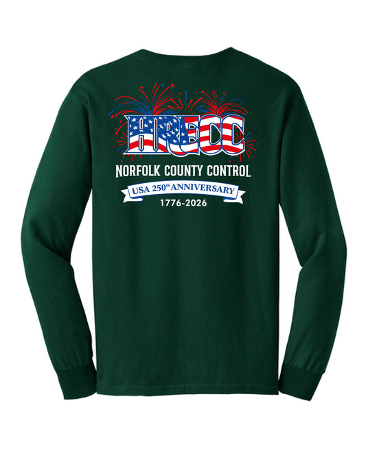 HRECC Stars and Stripes: Gildan Ultra Cotton 100% US Cotton Long Sleeve T-Shirt
