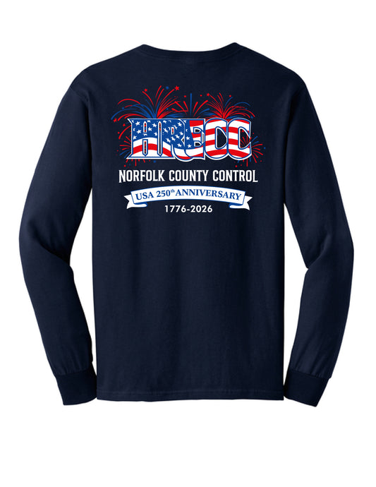 HRECC Stars and Stripes: Gildan DryBlend 50 Cotton/50 Poly Long Sleeve T-Shirt
