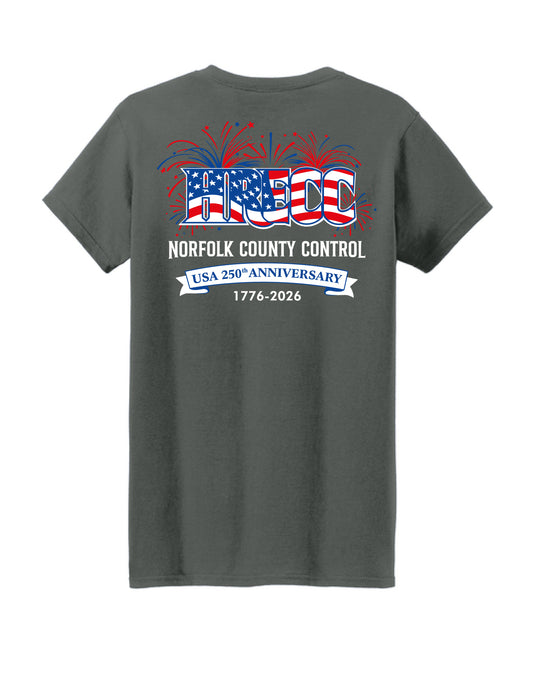 HRECC Stars and Stripes: Gildan Women's Heavy Cotton™ 100% Cotton T-Shirt