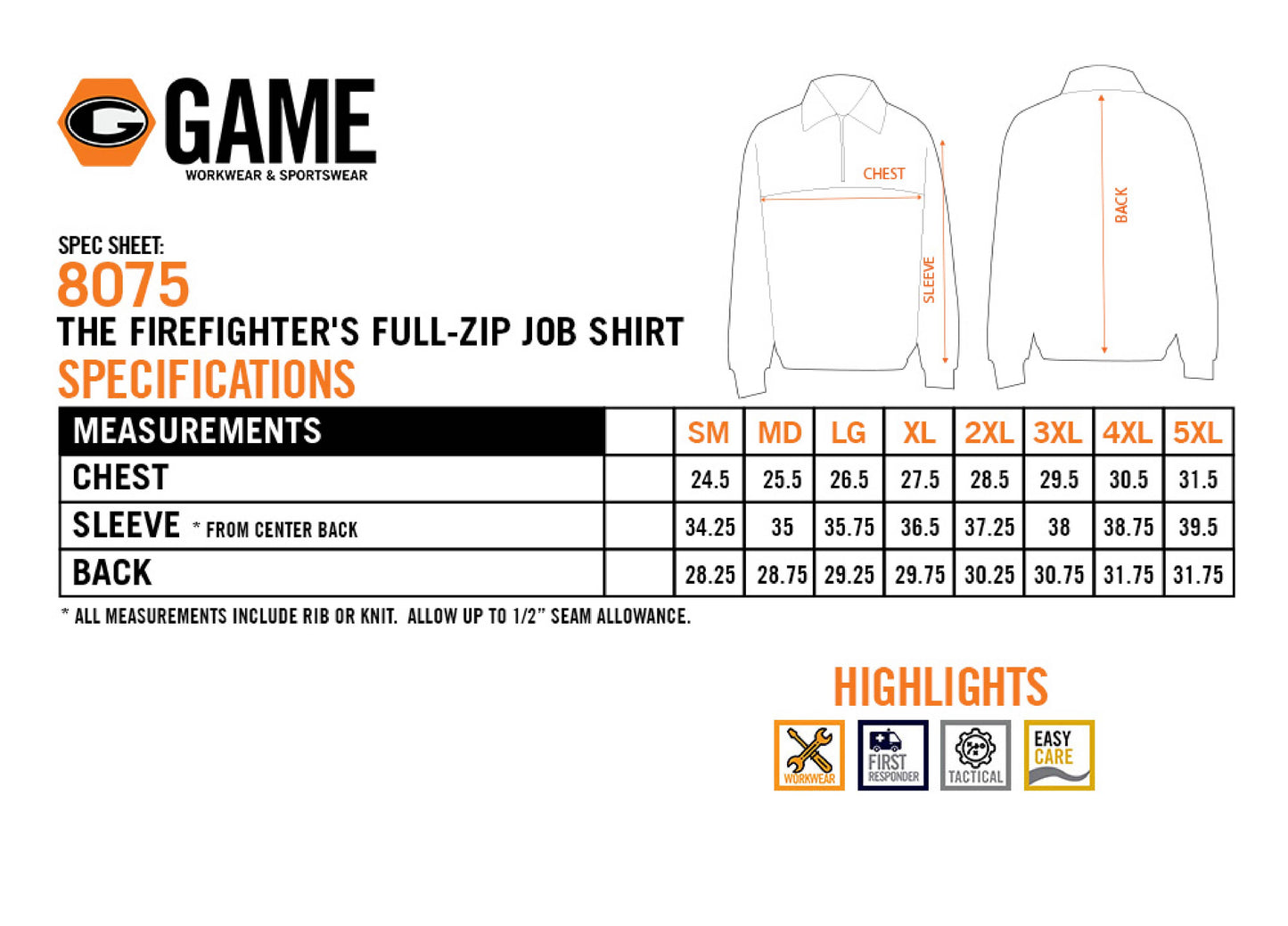 HRECC: The Game Firefighter Full Zip Jacket