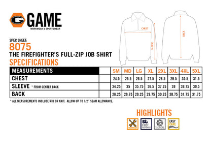 HRECC: The Game Firefighter Full Zip Jacket