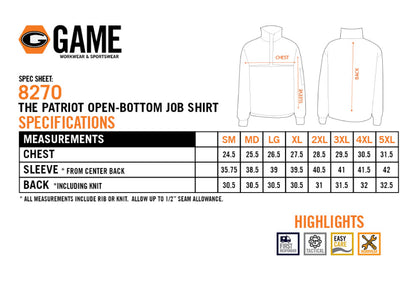 Holbrook Police: The Game Patriot Open Bottom Pullover