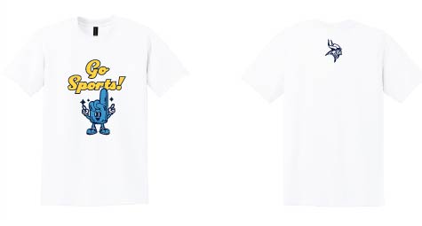 Go Vikings Sports: Unisex Gildan Cotton "Go Sports" T-Shirt