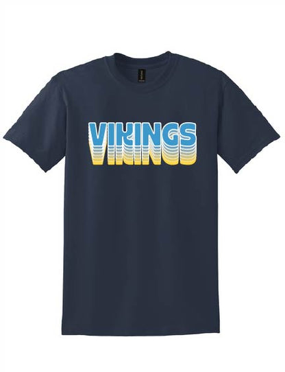 Go Vikings Sports: Gildan Cotton Retro Vikings Print