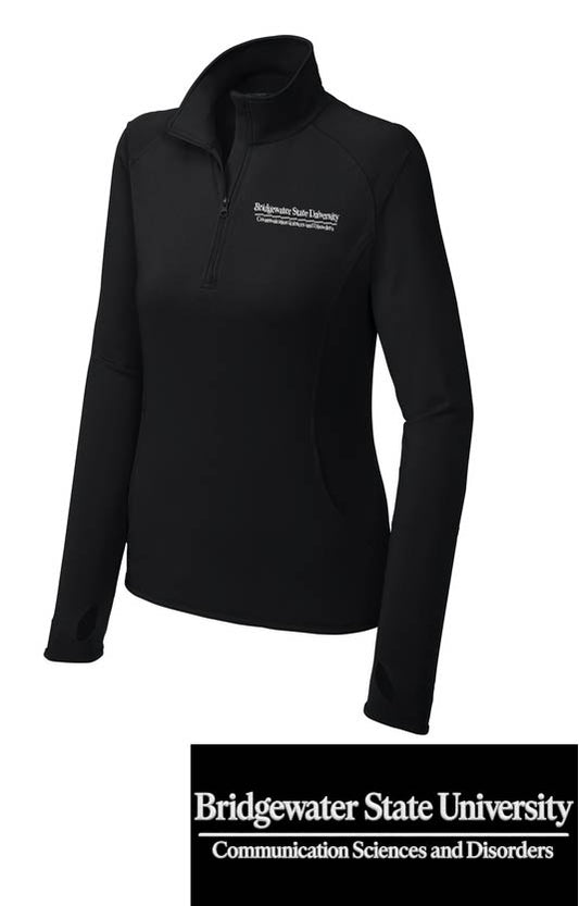 BSU Communication Sciences: Women's Sport-Tek Stretch 1/4-Zip Pullover