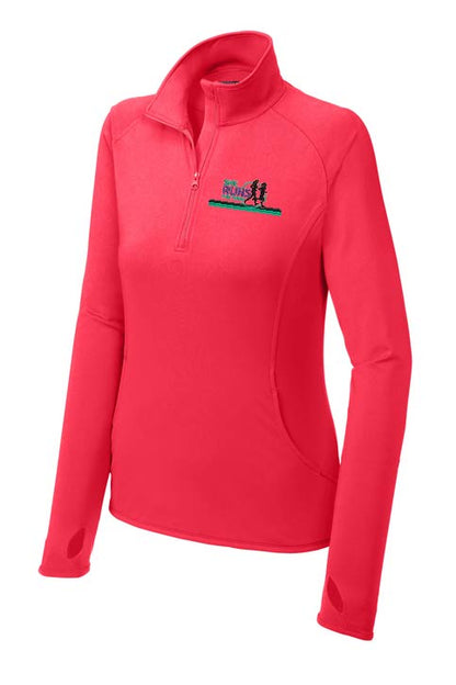 She Runs This Town: Women's Embroidered Pullover Performance Quarter-Zip