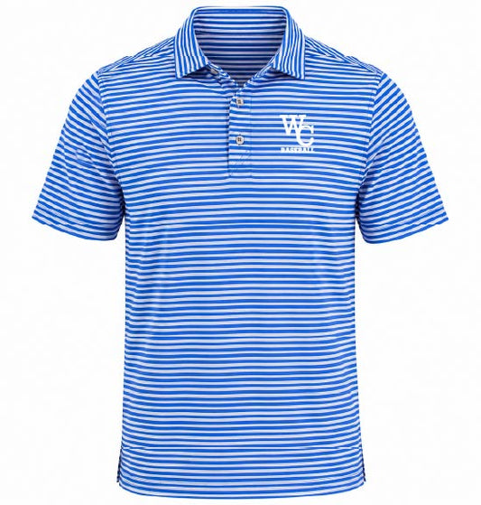 Wheaton College Baseball: Cutter & Buck Virtue Recycled Stripe Featherlight Pique Mens Polo