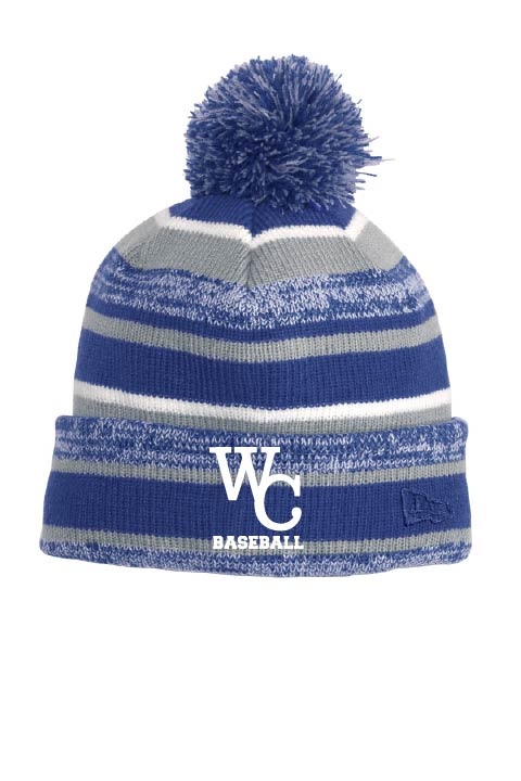 Wheaton College Baseball: New Era Pom Pom Knit Hat