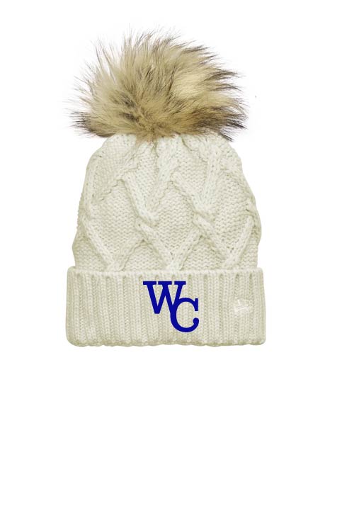 Wheaton College Baseball: Women's New Era Faux Fur Pom Hat