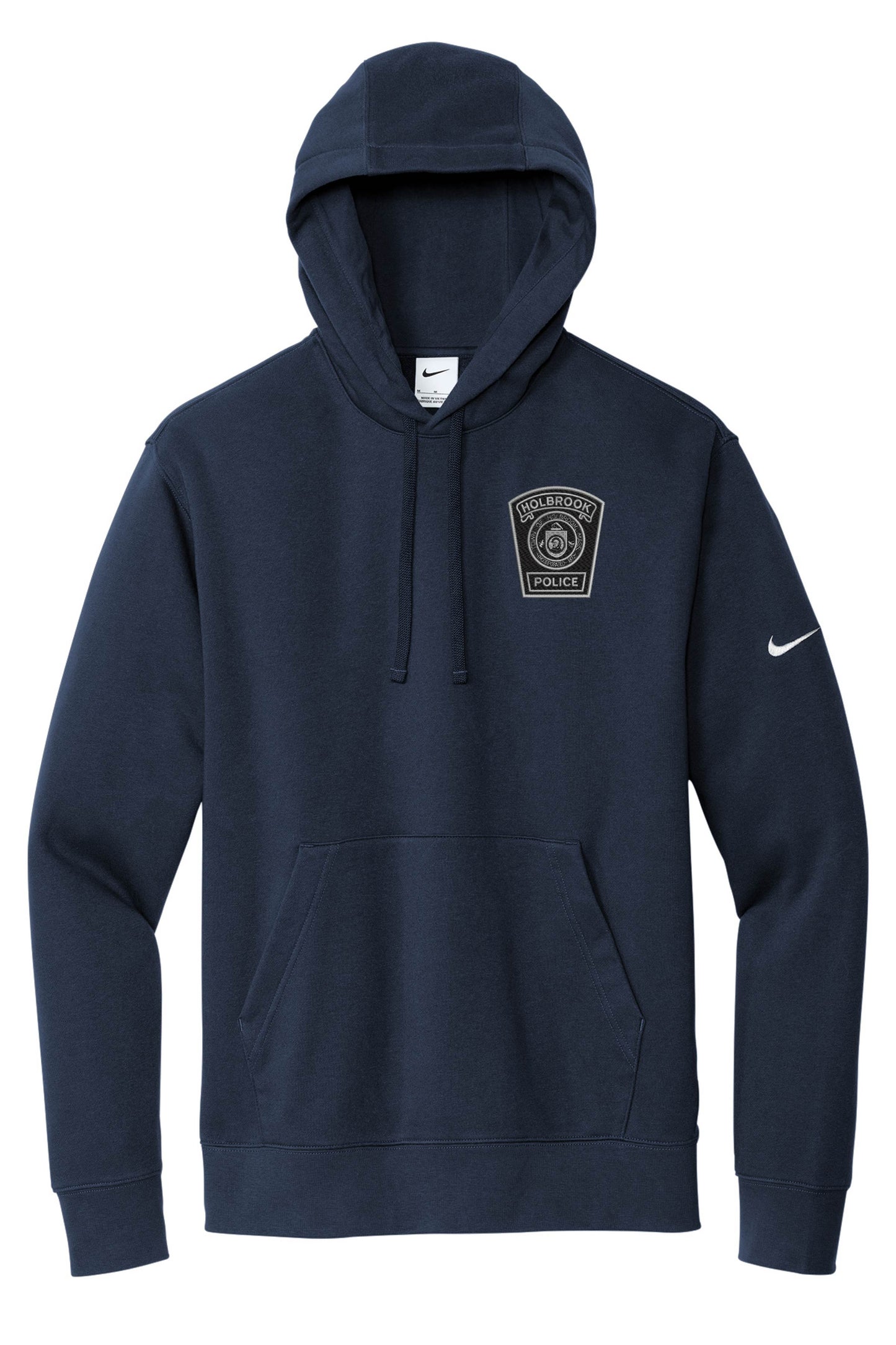 Holbrook Police: Nike Brand Club Fleece Sleeve Swoosh Pullover Hoodie