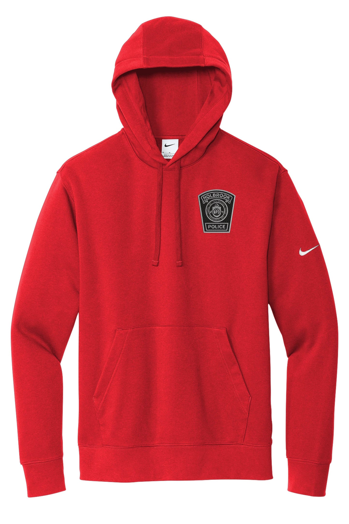 Holbrook Police: Nike Brand Club Fleece Sleeve Swoosh Pullover Hoodie
