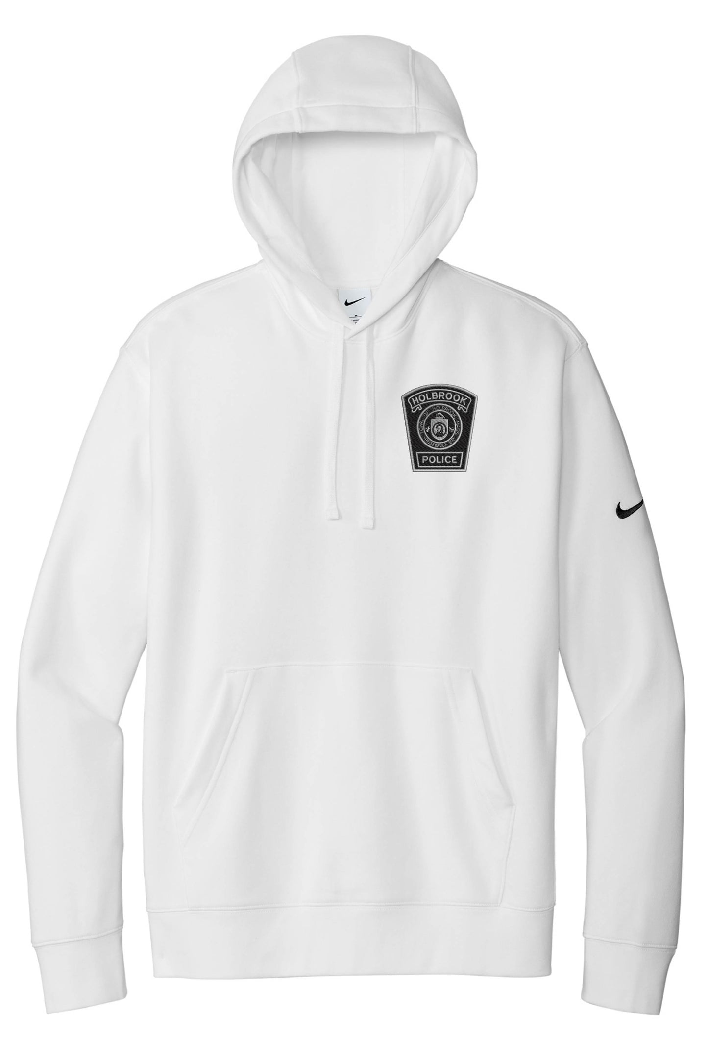 Holbrook Police: Nike Brand Club Fleece Sleeve Swoosh Pullover Hoodie