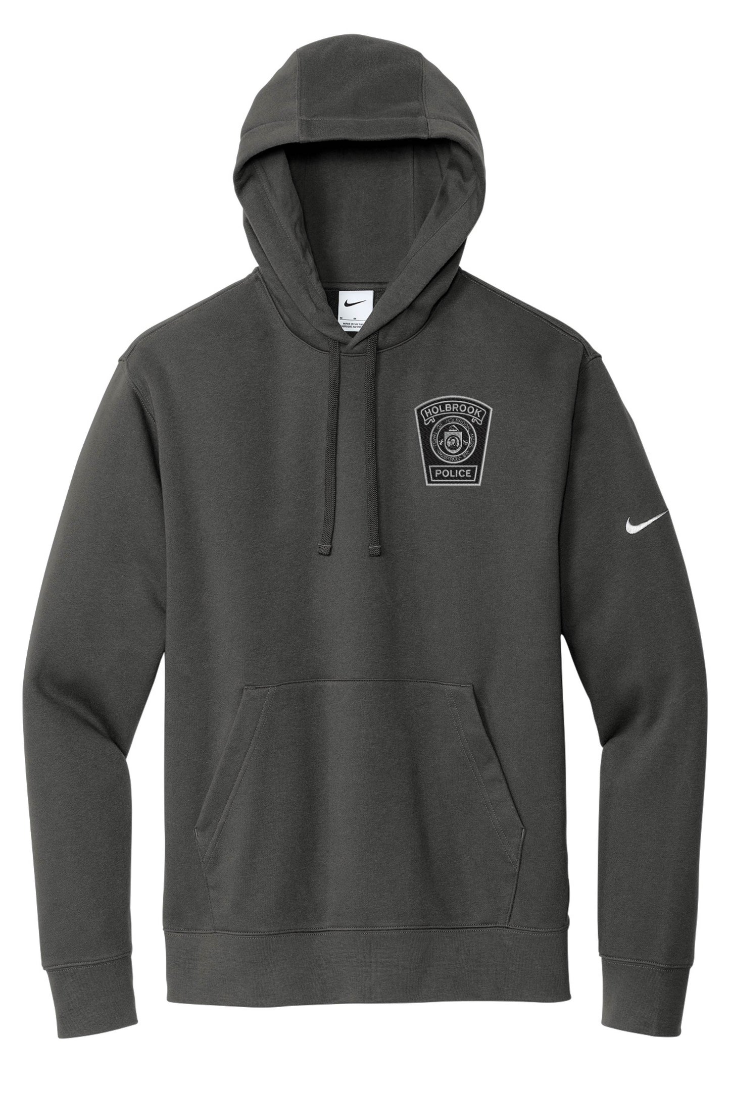 Holbrook Police: Nike Brand Club Fleece Sleeve Swoosh Pullover Hoodie