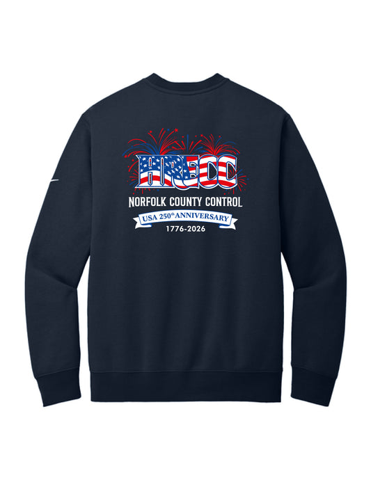 HRECC Stars and Stripes: Nike Club Fleece Sleeve Swoosh Crew