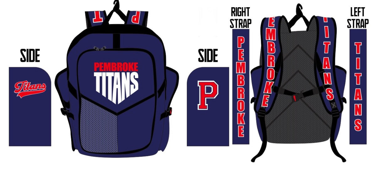 Pembroke Baseball and Softball: Custom Pembroke Titans Bat Bag