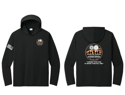 Hanover/Hanson Veteran's Services: Moisture-Wicking UV Performance Long Sleeve Hooded Tee