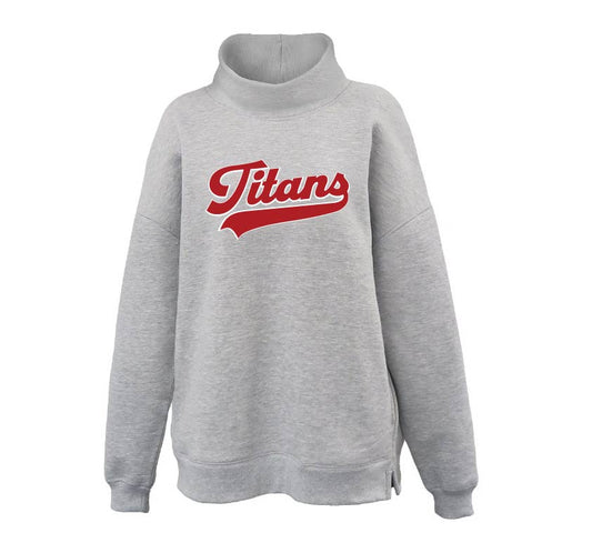 Pembroke Baseball and Softball: Women's Oversize Mockneck Sweatshirt