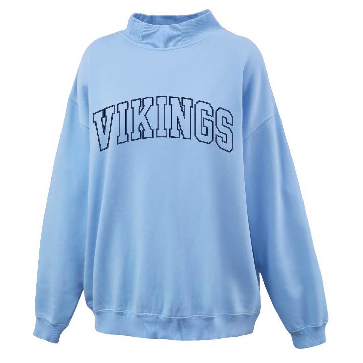 EBCCYF&C: Women's Embroidered Mock Neck Sweatshirt