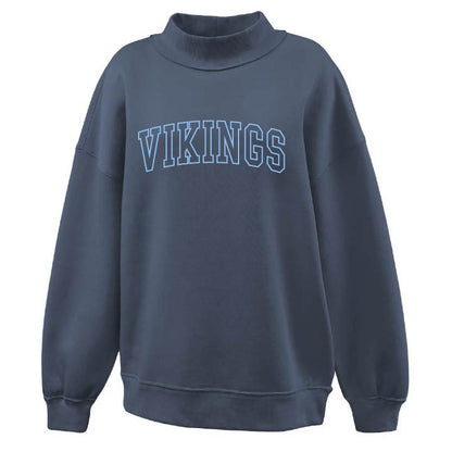 EBCCYF&C: Women's Embroidered Mock Neck Sweatshirt