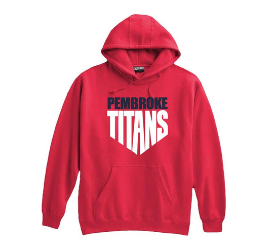 Pembroke Baseball and Softball: Pennant Super-10 Hooded Sweatshirt *Adult and Youth Sizes*