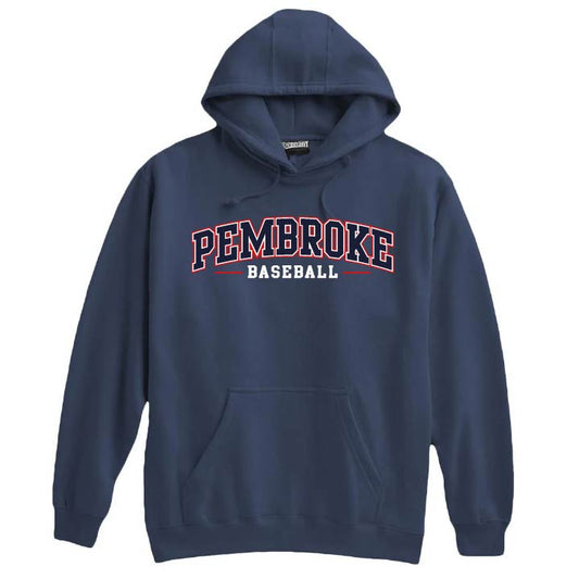 Pembroke Baseball and Softball: Pennant Super-10 Hooded Pembroke Baseball Sweatshirt *Adult and Youth Sizes*