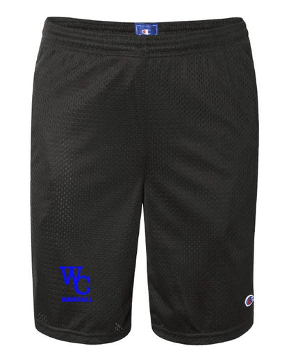 Wheaton College Baseball: Champion Unisex Polyester Mesh 9" Shorts with Pockets