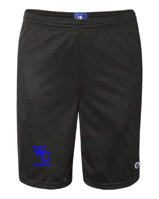 Wheaton College Baseball: Champion Unisex Polyester Mesh 9" Shorts with Pockets