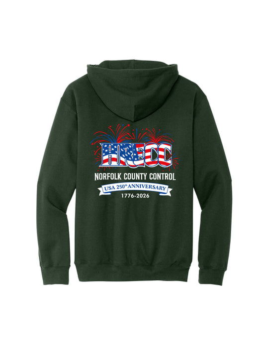 HRECC Stars and Stripes: Gildan Softstyle Midweight Pullover Hooded Sweatshirt
