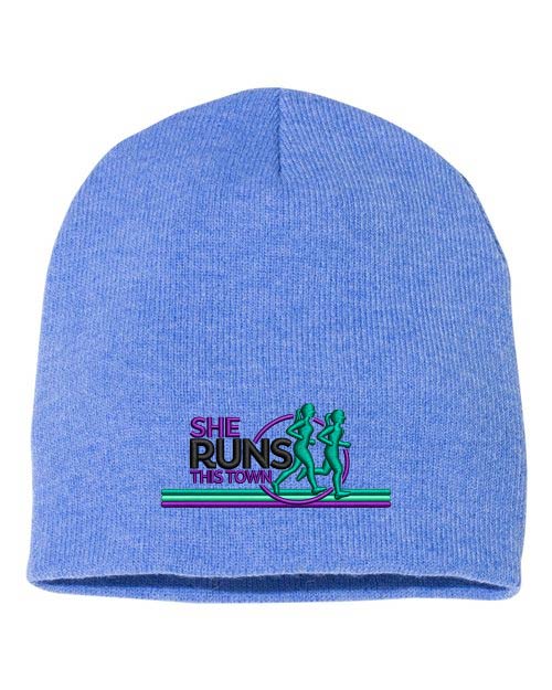 She Runs This Town: Embroidered 8" Beanie