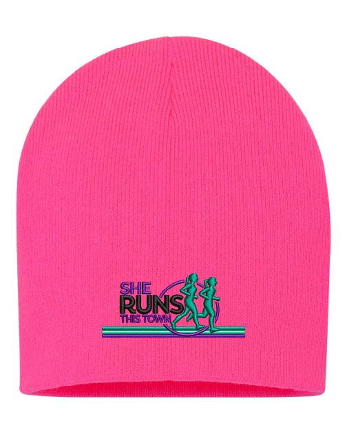 She Runs This Town: Embroidered 8" Beanie