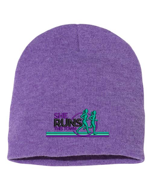She Runs This Town: Embroidered 8" Beanie