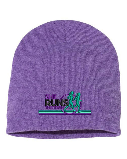 She Runs This Town: Embroidered 8" Beanie