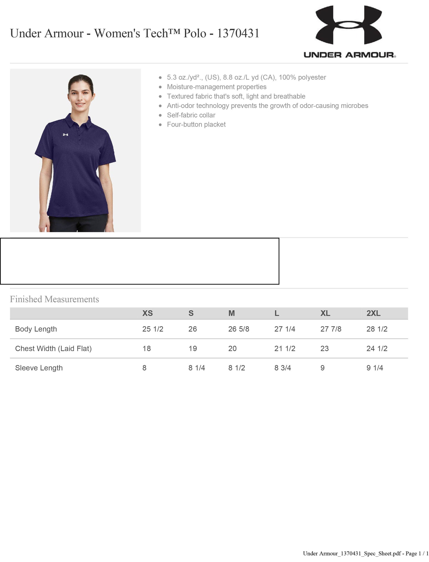 HRECC: Under Armour Women's Tech™ Polo
