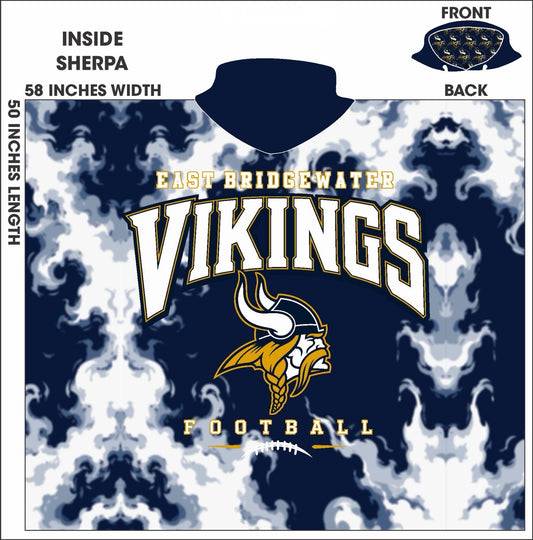 EBYCCF&C: Football Sublimated Hooded Wrap Blanket